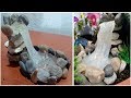 DIY waterfall with hot glue