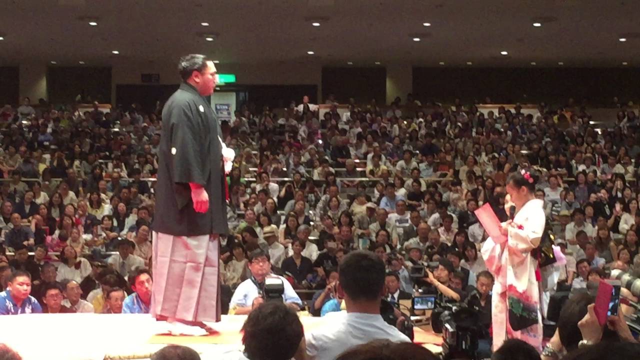 旭天鵬断髪式 娘からの手紙に涙 Youtube