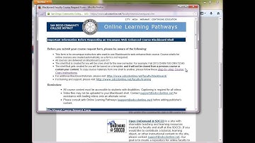 Basic Black - Request a course shell for Blackboard (SDCCD)