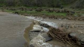 Flooding destroys roads and forces school closures in Caliente, California