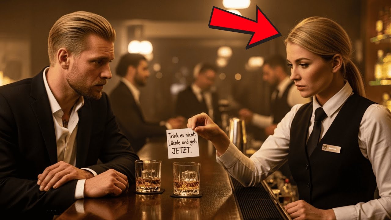 Kellnerin Schiebt Millionär Zettel: „Nicht Trinken. Lächeln. Jetzt Gehen!“ — Er Packt Ihr Handgelenk