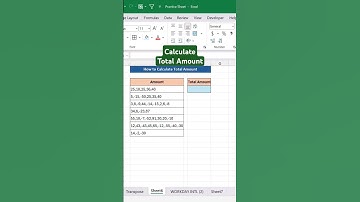 Excel Magic: Sum Positive & Negative Values in One Cell Using Formulas! #shorts