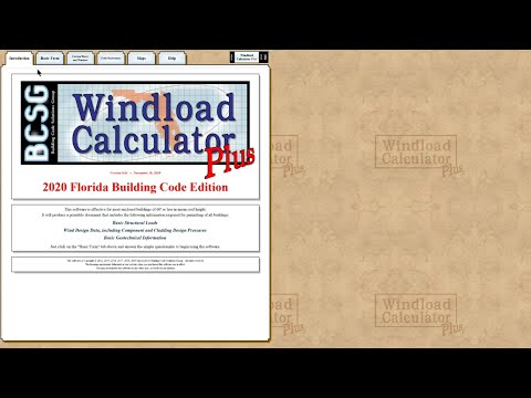 Windload Calculator Plus FBC 2020 Software