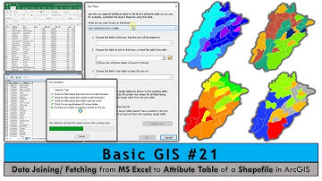 Basic GIS # 21 | Fetching/Joining MS Excel Data to Attribute Table of Shapefile in GIS [Urdu/ Hindi]