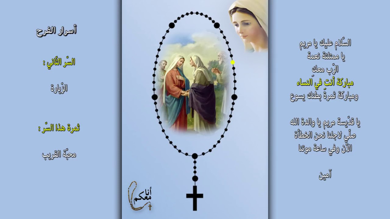 المسبحة الوردية أسرار الفرح