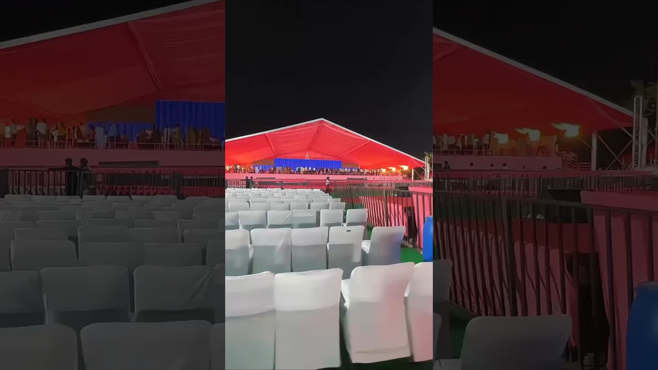 Warangal Sabha drone visuals night view 