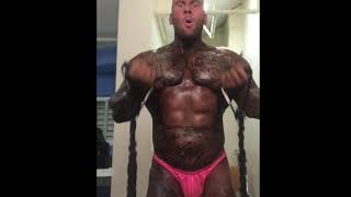 Pumping up backstage at the NABBA South East pulling the worst faces!