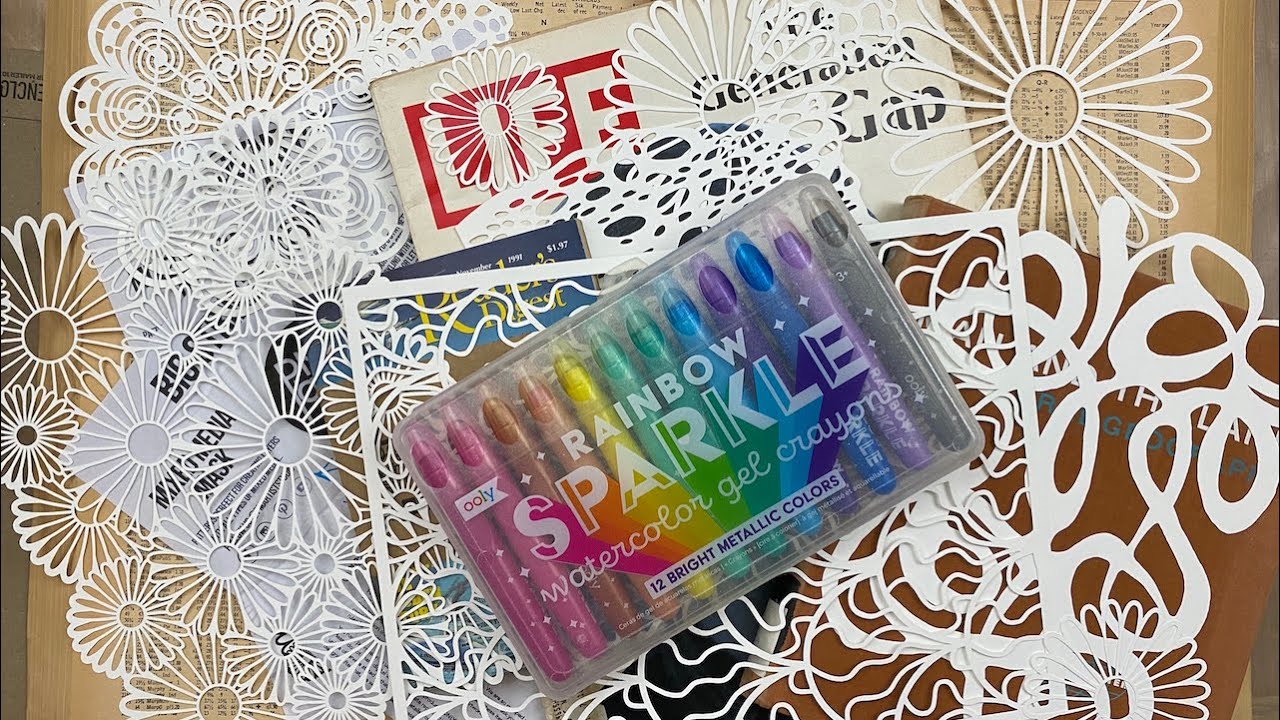 Happy Mail: Watercolor Crayons, Books & Magazines, Stencils & Masks 