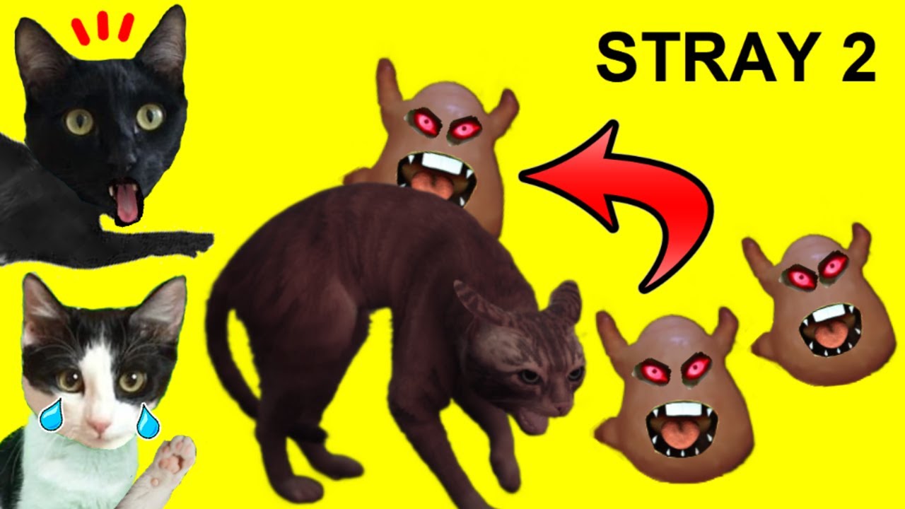 Gato conoce robot en juego Stray con Luna y Estrella los gatitos CAP 2 / Videos de gatos en español