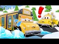 ¡Ay! 🚍 ¡El autobús escolar quedo atascado en el hielo! ¡Hay que repararlo | Taller de Tom | Niños