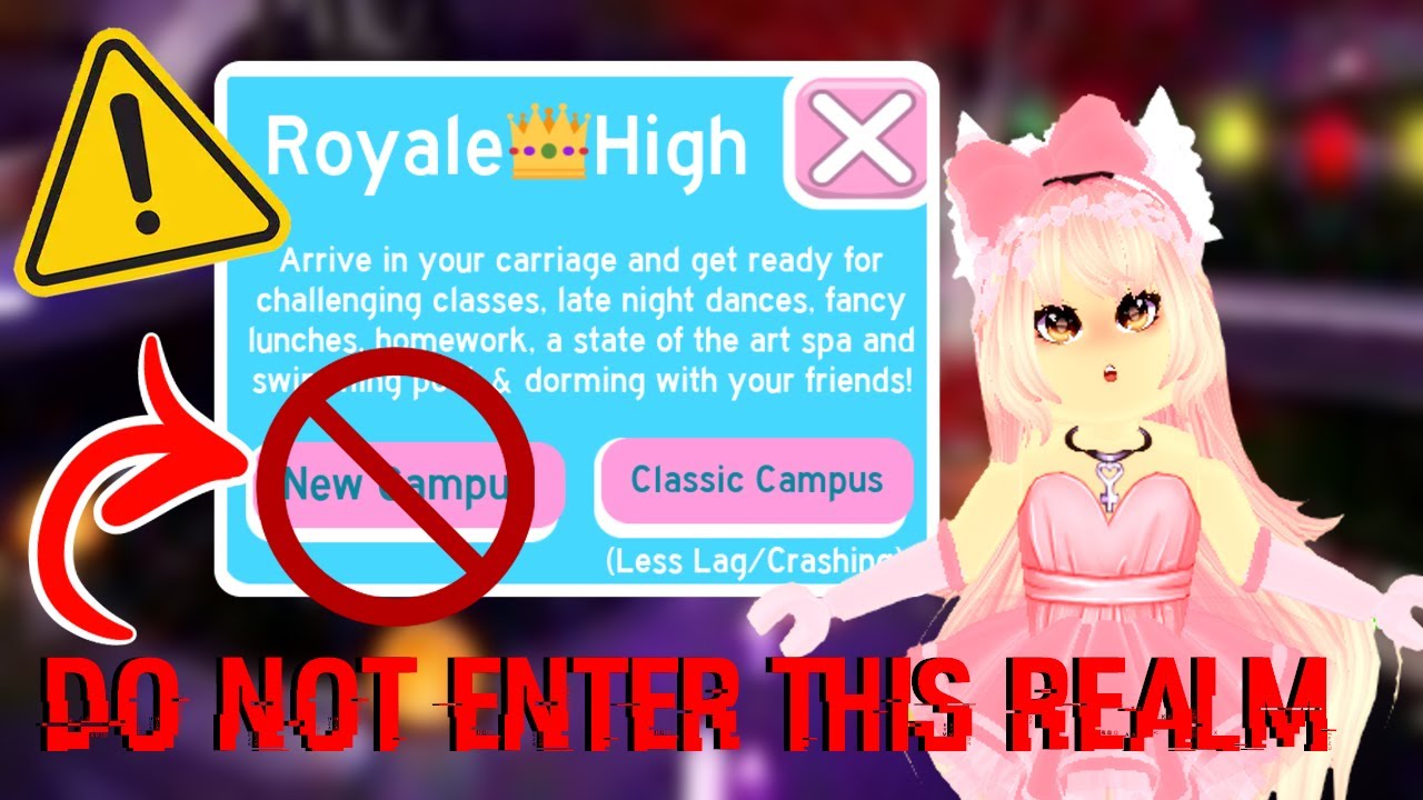 ⚠️ Royale High Glitch DO NOT ENTER NEW CAMPUS HIGH SCHOOL REALM!