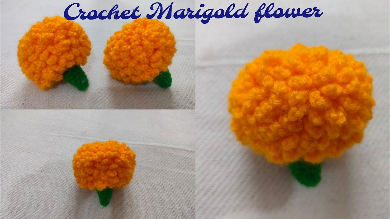 Beautiful 🤩Crochet Marigold flower !! A very easy tutorial for beginners!! 