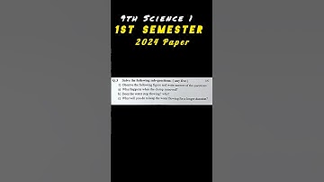 Standard 9 science 1 2024 first semester question paper Maharashtra Board @Quick.Revision.1329