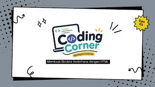 Tutorial dasar coding html. Latihan 1 - membuat biodata sederhana
