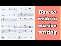 How to write in cursive handwriting |atoz|neat and clean handwriting|improvement practice and tips