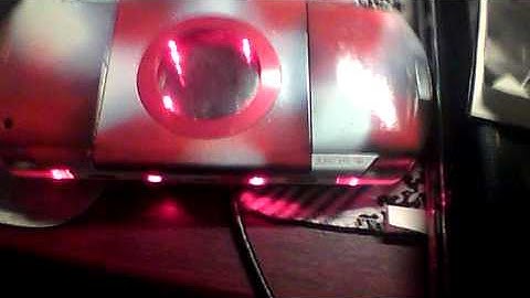 psp 1000 black and red 8 leds soundreactive mod by lobo.