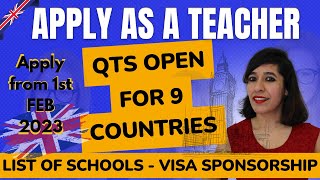 How To Apply For A Teachers Job In Uk From Overseas Qts Demo? | Schools With Visa Sponsorship