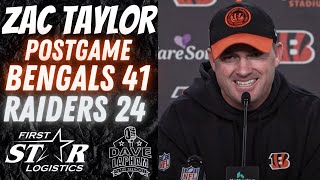 Cincinnati Bengals Head Coach Zac Taylor | Postgame After Bengals Defeat the Raiders 41-24