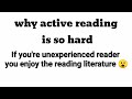 Why active reading is so hard | why  reading literature is so hard Urdu Hindi