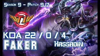 SKT T1 Faker KASSADIN vs ZOE Mid - Patch 9.17 KR Ranked