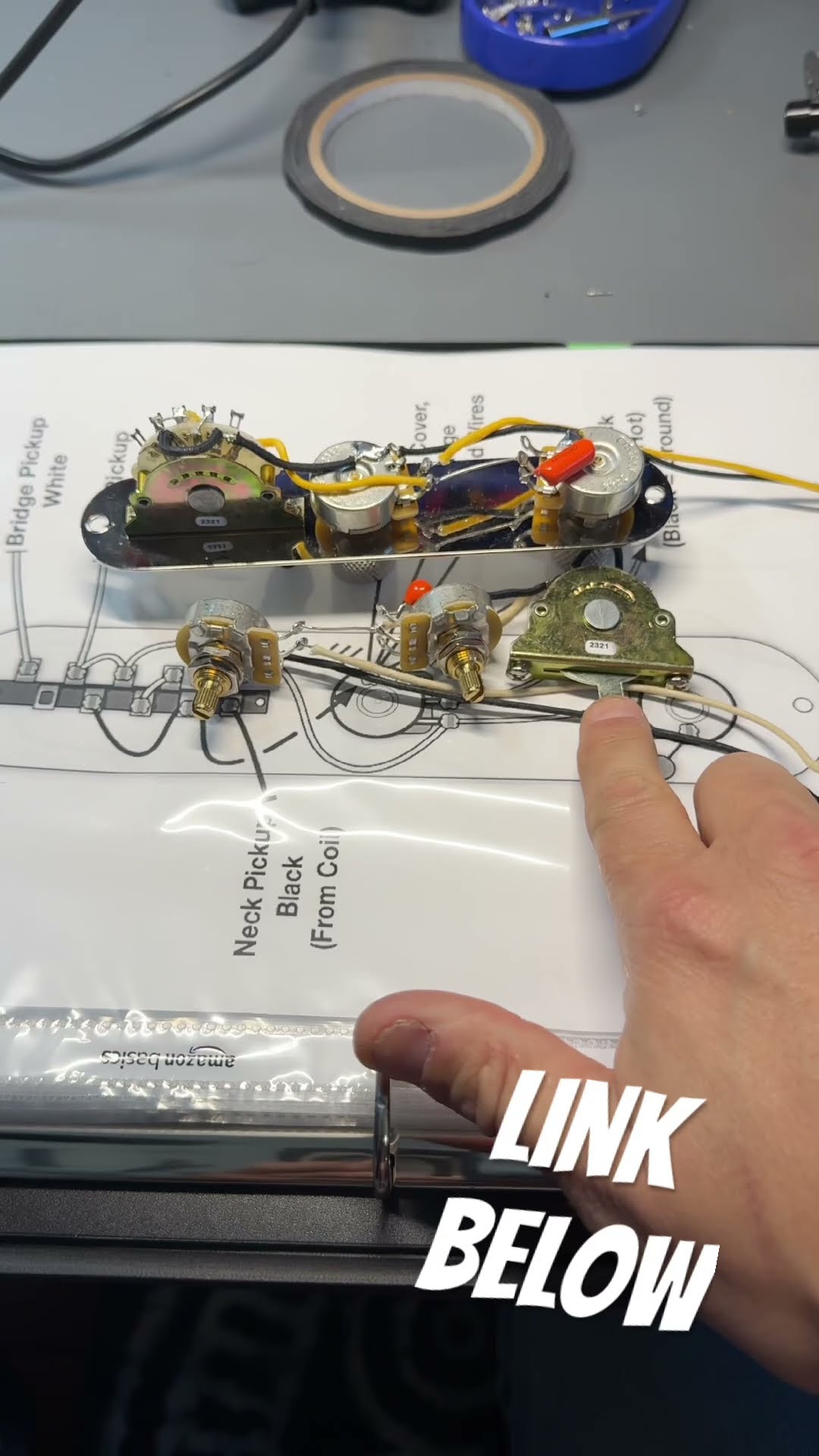 How to wire a reverse telecaster - YouTube