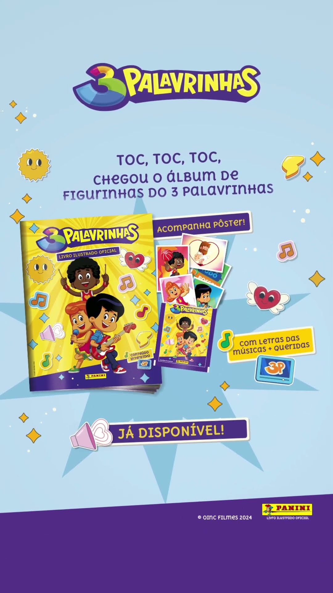 SUPER NOVIDADE! ???  Chegou o álbum de figurinhas do 3 Palavrinhas! Disponível na lojinha do 3P.