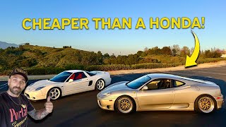 A HONDA THAT’S MORE EXPENSIVE THAN A FERRARI ! NSX vs 360 Experience, Price and Cost of Ownership