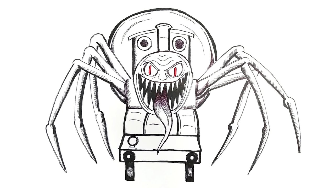 How To Draw Creepy Thomas Exe Youtube 