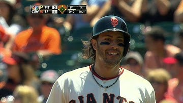 PIT@SF: Morse opens the scoring with an RBI single