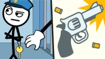 THIEF PUZZLE vs GUN SPRINT - New Levels Satisfying STICKMAN Double Mobile gameplay (Android/ios)