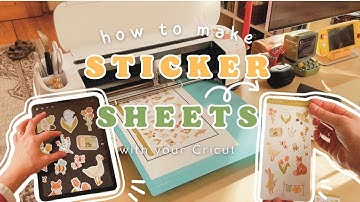 How To Make Sticker Sheets 🌟 With Cricut and Procreate | Kiss Cut Stickers Tutorial
