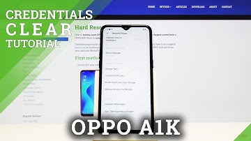 How to Clear Credentials in OPPO A1K – Erase All Certificates