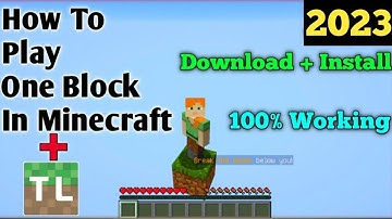 How To Install One Block In Minecraft |TLauncher | For All Version