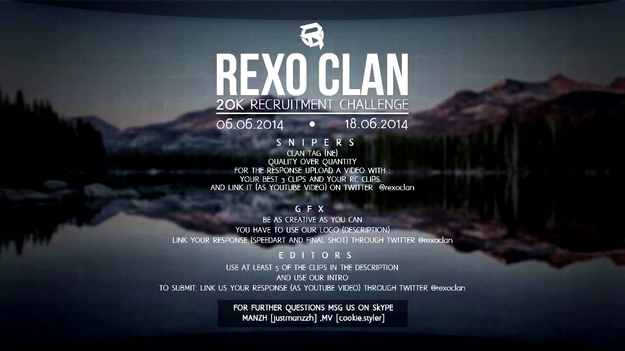 ClanReXo  20k Recruitment Challenge - Multi CoD [NE]