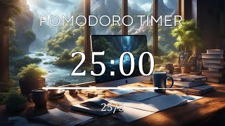 25/5 Pomodoro Timer • Lofi Music Helps To Focus On Studying • 5 x 25 min