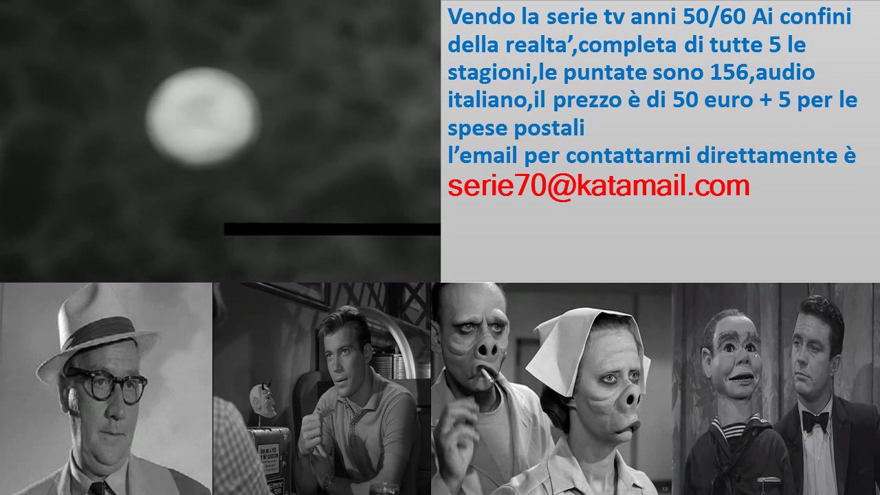 Ai Confini della realta' serie televisiva classica completa - ITA - YouTube