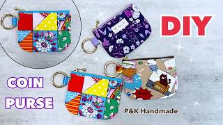 Adorable🧵Easy! How to Make Zipper Coin Purse | Step by Step Sewing Tutorial | P&K Handmade |