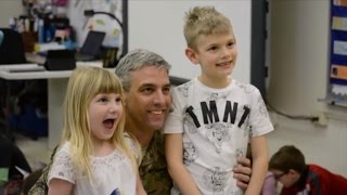 Navy Dad Surprises His Kids At School After Coming Home From Afghanistan