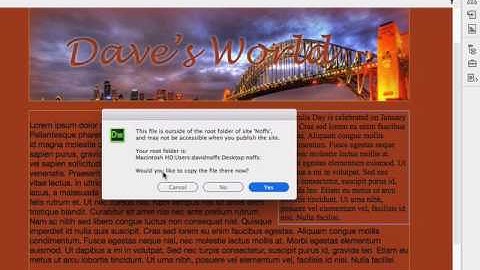 Adding an Article Div and Inline Image in Dreamweaver CC2017