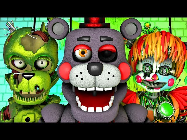 fnaf sfm) fnaf 6 animatronics(remake) by sammy2005