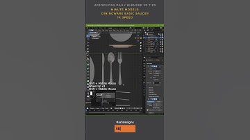 Minute Models Diningware Basic Saucer | AR3Designs Daily Blender 3D Tips