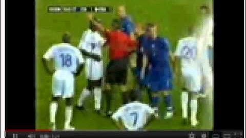 zidane headbutt hostile aggression