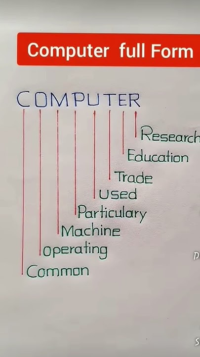Computer full form // computer full form - YouTube
