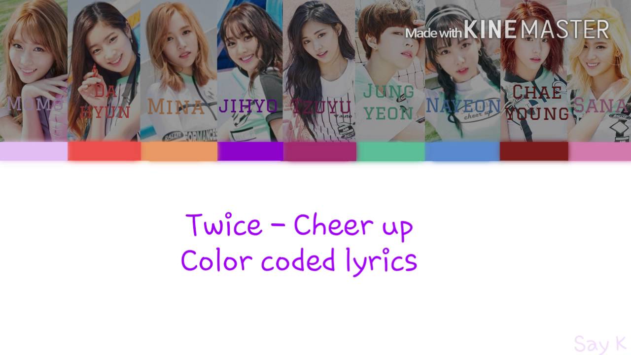 TWICE - Cheer Up Color Coded lyrics tradução 