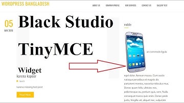 How to use Black Studio TinyMCE Widget in WordPress 2018