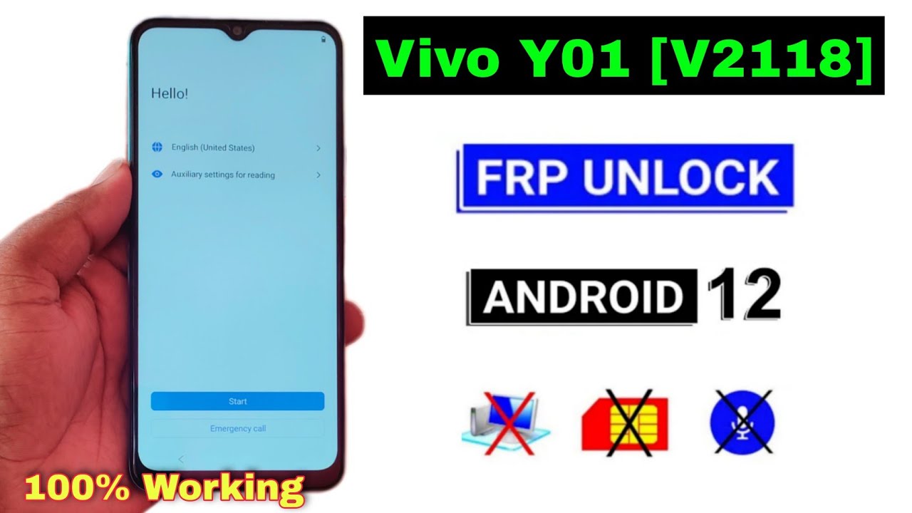 Vivo Y01 Frp Bypass Android 12 || Vivo Y01 (V2118) Google Account