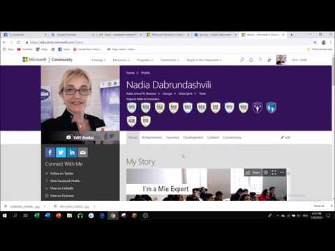 18) Microsoft საგანმანათლებლო პორტალზე რეგისტრაცია და მუშაობა