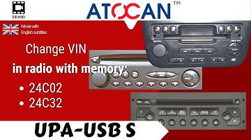 Change VIN in radio with memory 24C02, 24C32 by UPA USB-S