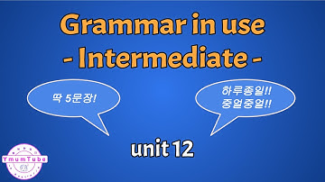 [하루 딱 5문장] Grammar in use intermediate - unit  12. for/since/when?how long? #그래머인유즈중급 @YmumTube