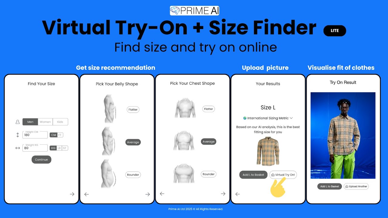 Size & Fit Finder App - by Prime AI (lite... | Shopify 应用商店